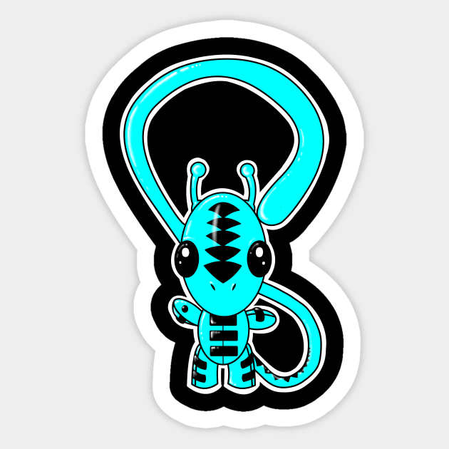 Art Lifeform: Blue Sticker by Fox Layng Art